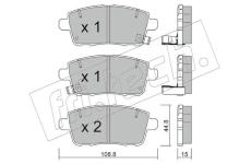 Sada brzdových destiček, kotoučová brzda fri.tech. 1400.0