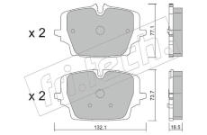 Sada brzdových destiček, kotoučová brzda fri.tech. 1407.0