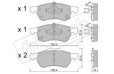 Sada brzdových destiček, kotoučová brzda fri.tech. 1408.0