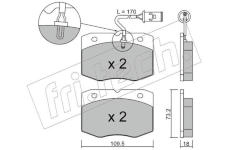 Sada brzdových destiček, kotoučová brzda fri.tech. 141.0