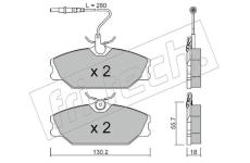 Sada brzdových destiček, kotoučová brzda fri.tech. 144.0