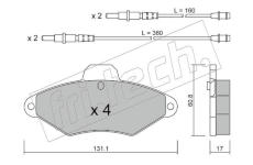 Sada brzdových destiček, kotoučová brzda fri.tech. 146.0