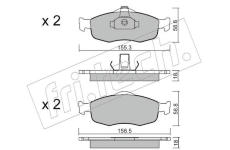 Sada brzdových destiček, kotoučová brzda fri.tech. 148.0