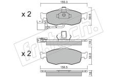 Sada brzdových destiček, kotoučová brzda fri.tech. 148.1