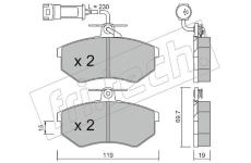 Sada brzdových destiček, kotoučová brzda fri.tech. 151.1