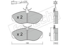 Sada brzdových destiček, kotoučová brzda fri.tech. 157.1