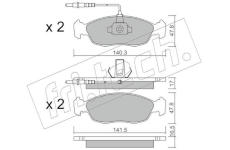 Sada brzdových destiček, kotoučová brzda fri.tech. 159.0