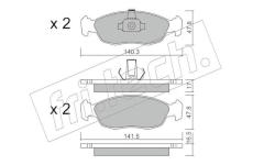 Sada brzdových destiček, kotoučová brzda fri.tech. 159.1