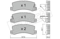 Sada brzdových destiček, kotoučová brzda fri.tech. 164.0