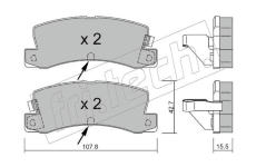 Sada brzdových destiček, kotoučová brzda fri.tech. 164.2