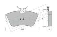 Sada brzdových destiček, kotoučová brzda fri.tech. 167.0
