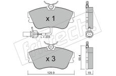 Sada brzdových destiček, kotoučová brzda fri.tech. 167.1