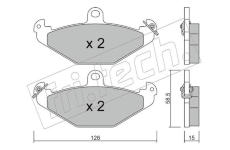 Sada brzdových destiček, kotoučová brzda fri.tech. 168.0