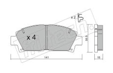 Sada brzdových destiček, kotoučová brzda fri.tech. 169.0