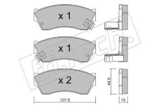 Sada brzdových destiček, kotoučová brzda fri.tech. 171.0