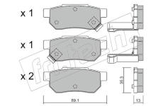 Sada brzdových destiček, kotoučová brzda fri.tech. 173.1