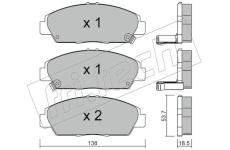 Sada brzdových destiček, kotoučová brzda fri.tech. 175.0
