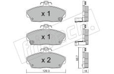 Sada brzdových destiček, kotoučová brzda fri.tech. 177.0