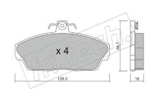 Sada brzdových destiček, kotoučová brzda fri.tech. 177.1