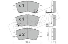 Sada brzdových destiček, kotoučová brzda fri.tech. 178.0