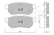 Sada brzdových destiček, kotoučová brzda fri.tech. 179.0