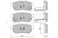 Sada brzdových destiček, kotoučová brzda fri.tech. 179.1