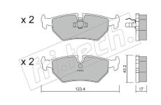 Sada brzdových destiček, kotoučová brzda fri.tech. 182.0