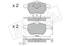 Sada brzdových destiček, kotoučová brzda fri.tech. 188.2