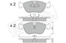 Sada brzdových destiček, kotoučová brzda fri.tech. 189.0
