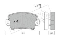 Sada brzdových destiček, kotoučová brzda fri.tech. 193.0