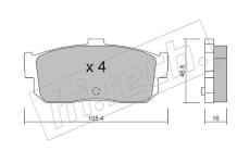 Sada brzdových destiček, kotoučová brzda fri.tech. 200.0
