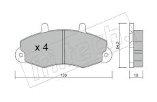 Sada brzdových destiček, kotoučová brzda fri.tech. 201.0