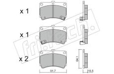 Sada brzdových destiček, kotoučová brzda fri.tech. 203.0