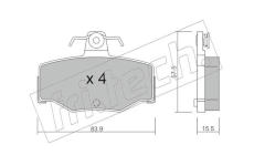 Sada brzdových destiček, kotoučová brzda fri.tech. 207.0