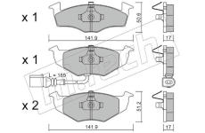 Sada brzdových destiček, kotoučová brzda fri.tech. 215.3