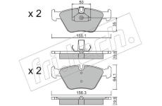 Sada brzdových destiček, kotoučová brzda fri.tech. 216.0