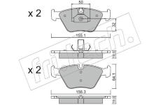 Sada brzdových destiček, kotoučová brzda fri.tech. 216.5