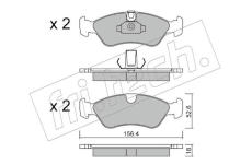 Sada brzdových destiček, kotoučová brzda fri.tech. 217.0