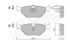 Sada brzdových destiček, kotoučová brzda fri.tech. 219.0