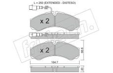 Sada brzdových destiček, kotoučová brzda fri.tech. 221.9