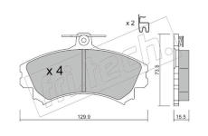 Sada brzdových destiček, kotoučová brzda fri.tech. 225.0