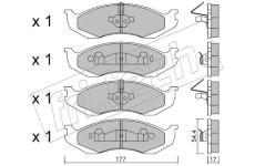 Sada brzdových destiček, kotoučová brzda fri.tech. 227.0