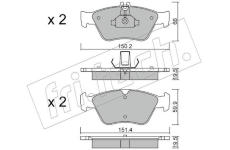 Sada brzdových destiček, kotoučová brzda fri.tech. 228.0