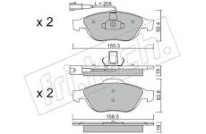 Sada brzdových destiček, kotoučová brzda fri.tech. 229.0