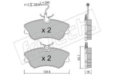 Sada brzdových destiček, kotoučová brzda fri.tech. 231.0