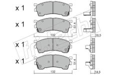 Sada brzdových destiček, kotoučová brzda fri.tech. 232.0