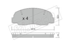 Sada brzdových destiček, kotoučová brzda fri.tech. 248.0