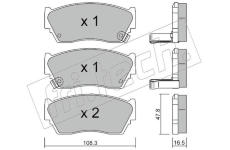 Sada brzdových destiček, kotoučová brzda fri.tech. 255.1