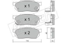 Sada brzdových destiček, kotoučová brzda fri.tech. 256.1