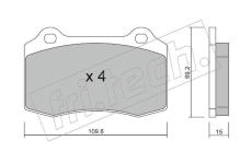 Sada brzdových destiček, kotoučová brzda fri.tech. 260.2